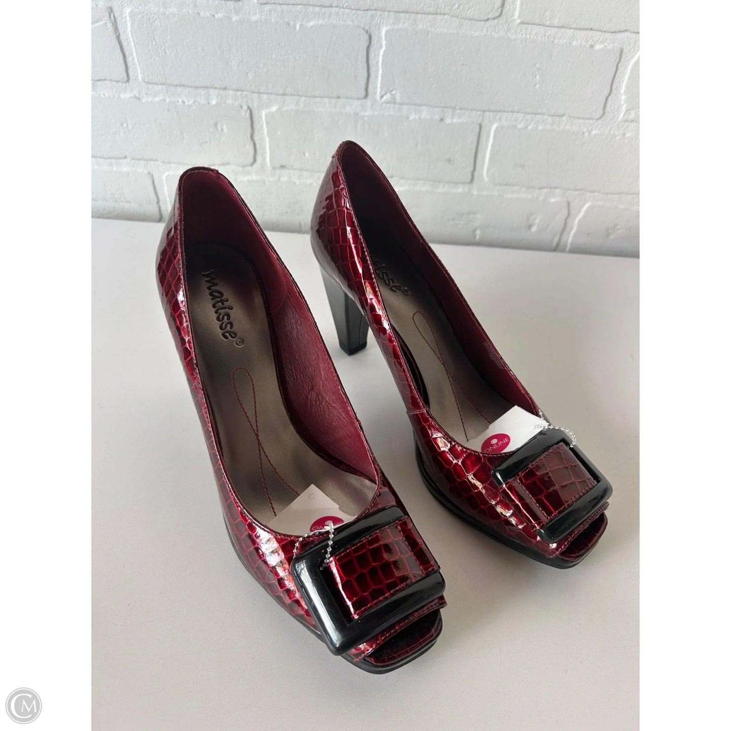 Shoes Heels Block By Matisse In Black & Red, Size: 10