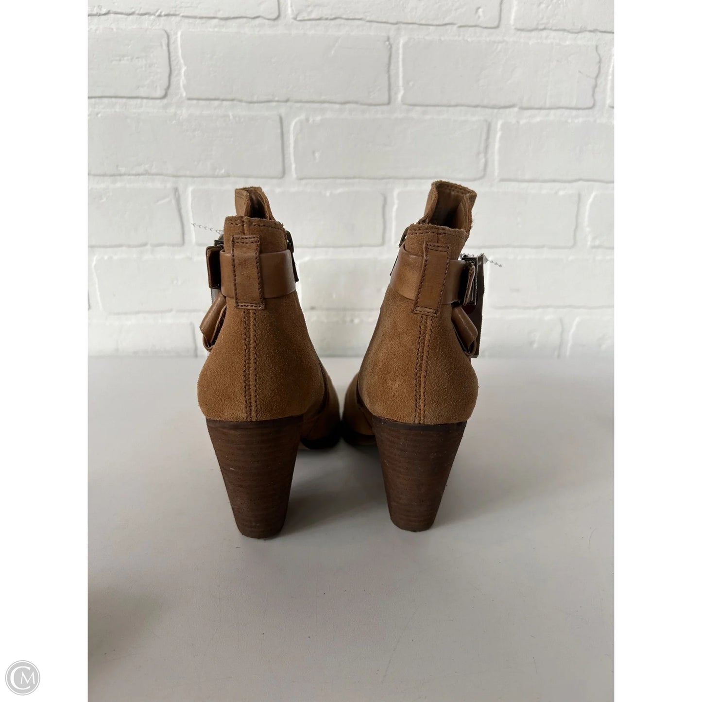 Boots Ankle Heels By Gianni Bini In Tan, Size: 5.5