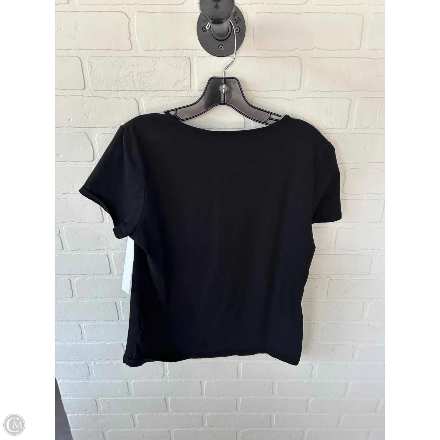 Top Short Sleeve Basic By H&m In Black, Size: Xl