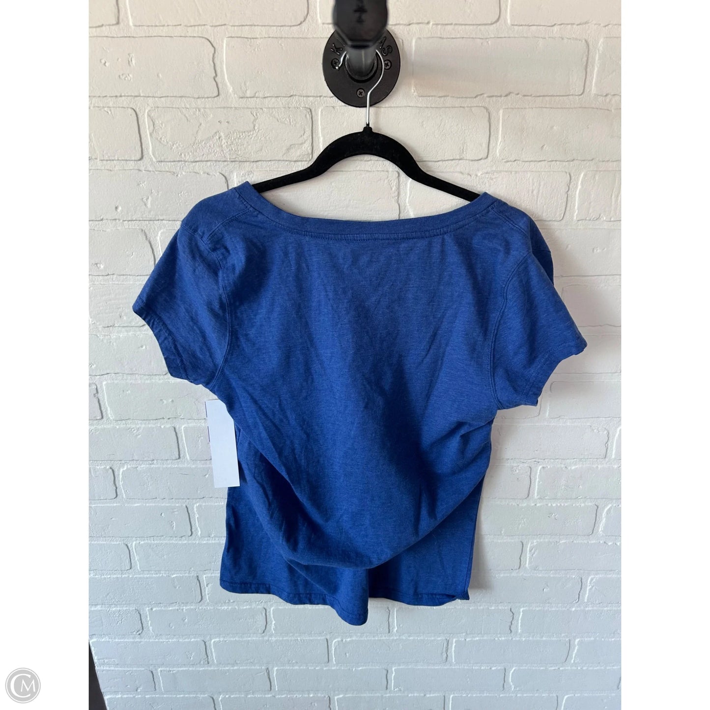 Top Short Sleeve By Clothes Mentor In Blue & White, Size: Xl