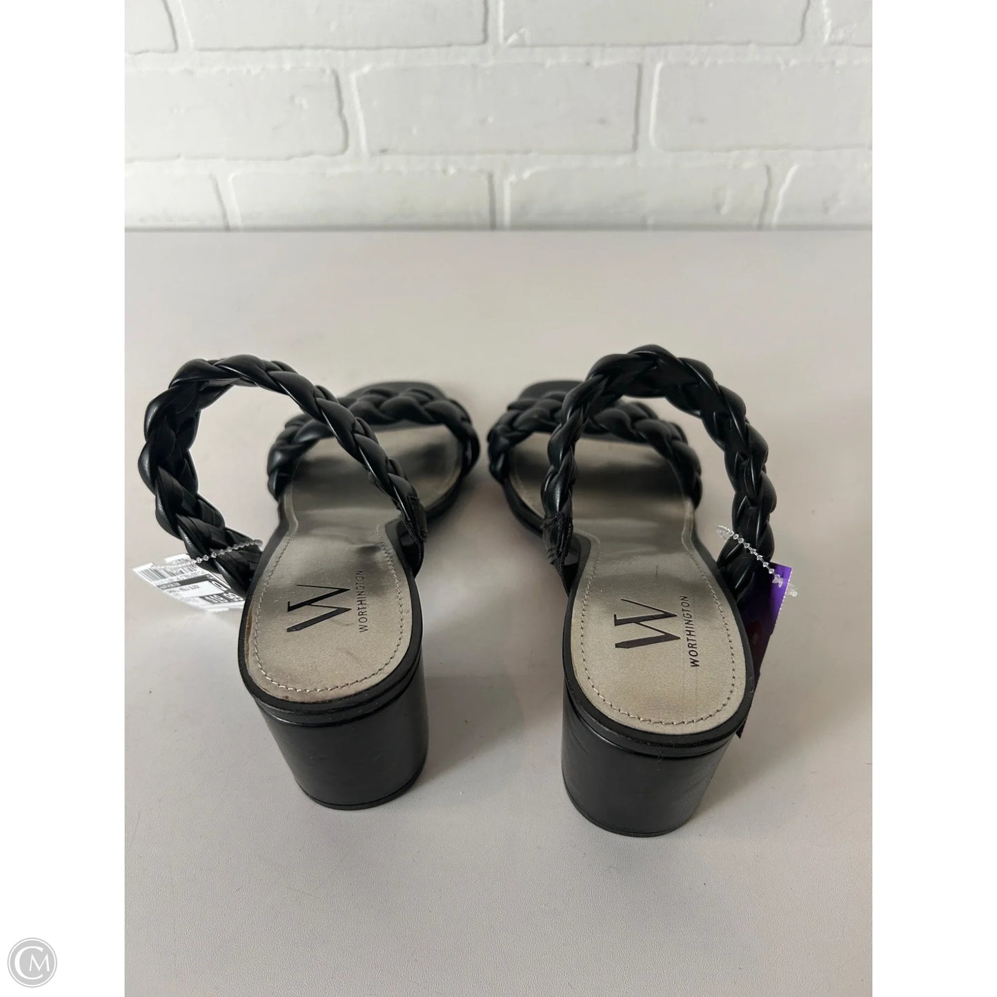 Sandals Heels Block By Worthington In Black, Size: 7.5