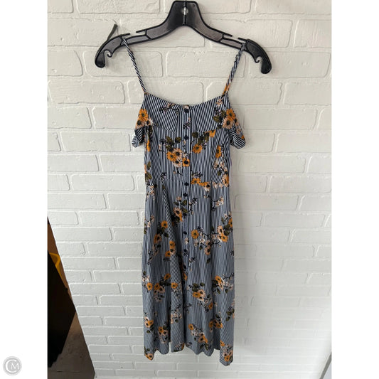 Dress Casual Maxi By Cme In Blue & White, Size: S