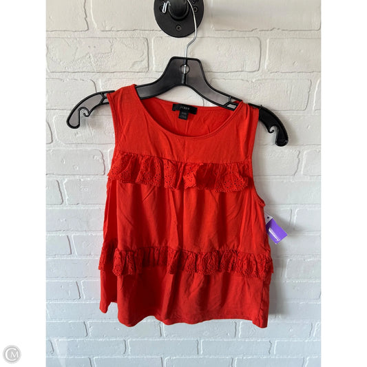 Top Sleeveless By J. Crew In Orange, Size: Xxs