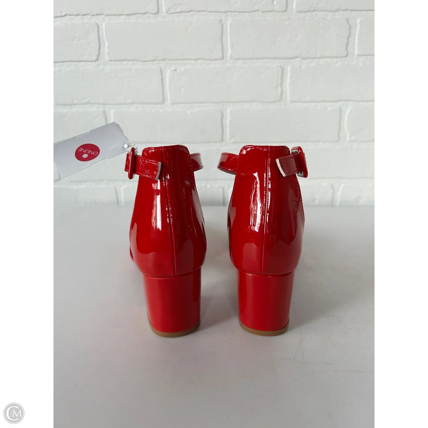 Shoes Heels Block By Forever In Red, Size: 8