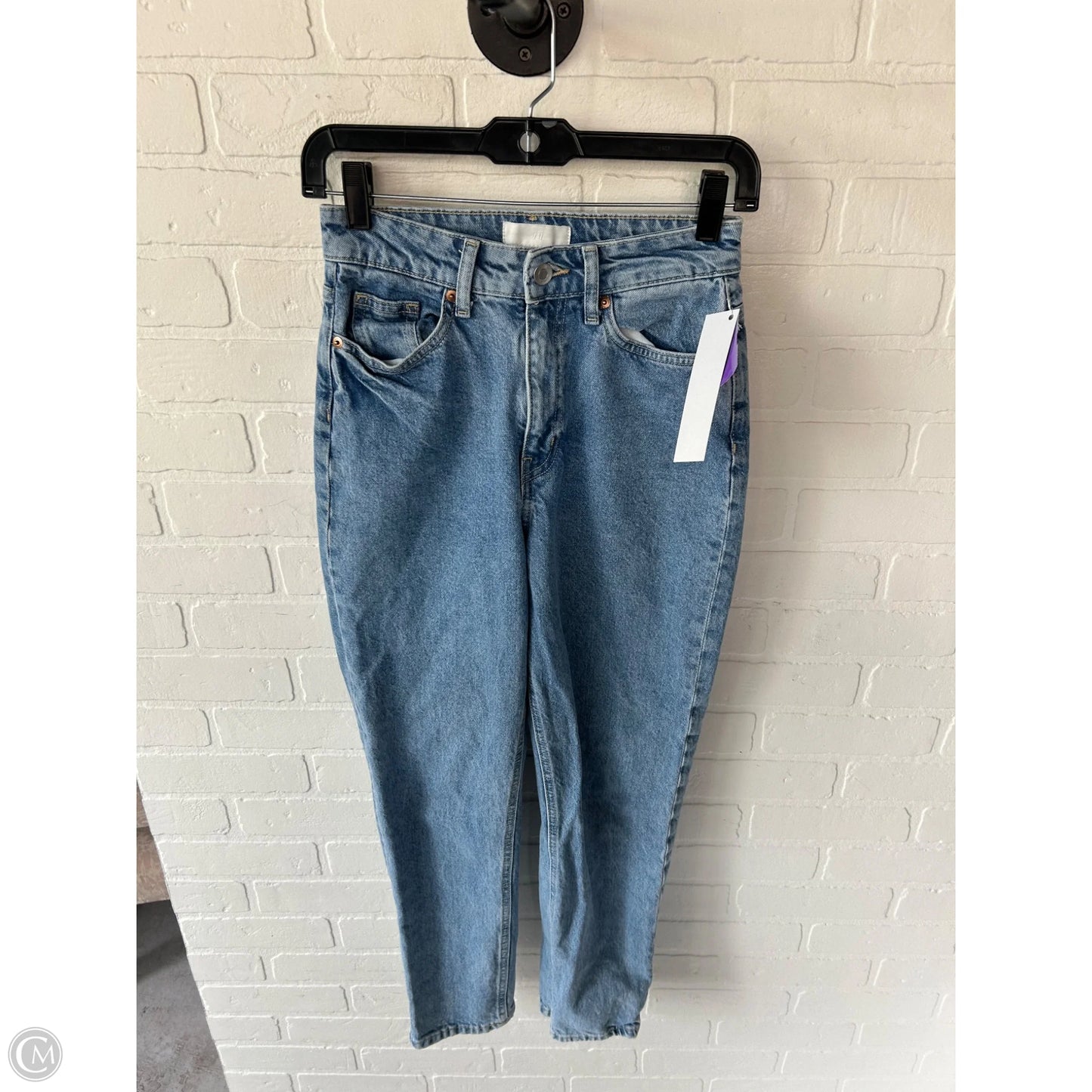 Jeans Straight By H&m In Blue Denim, Size: 2