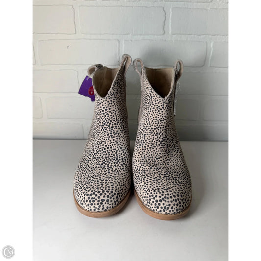 Boots Ankle Heels By Toms In Leopard Print, Size: 7.5