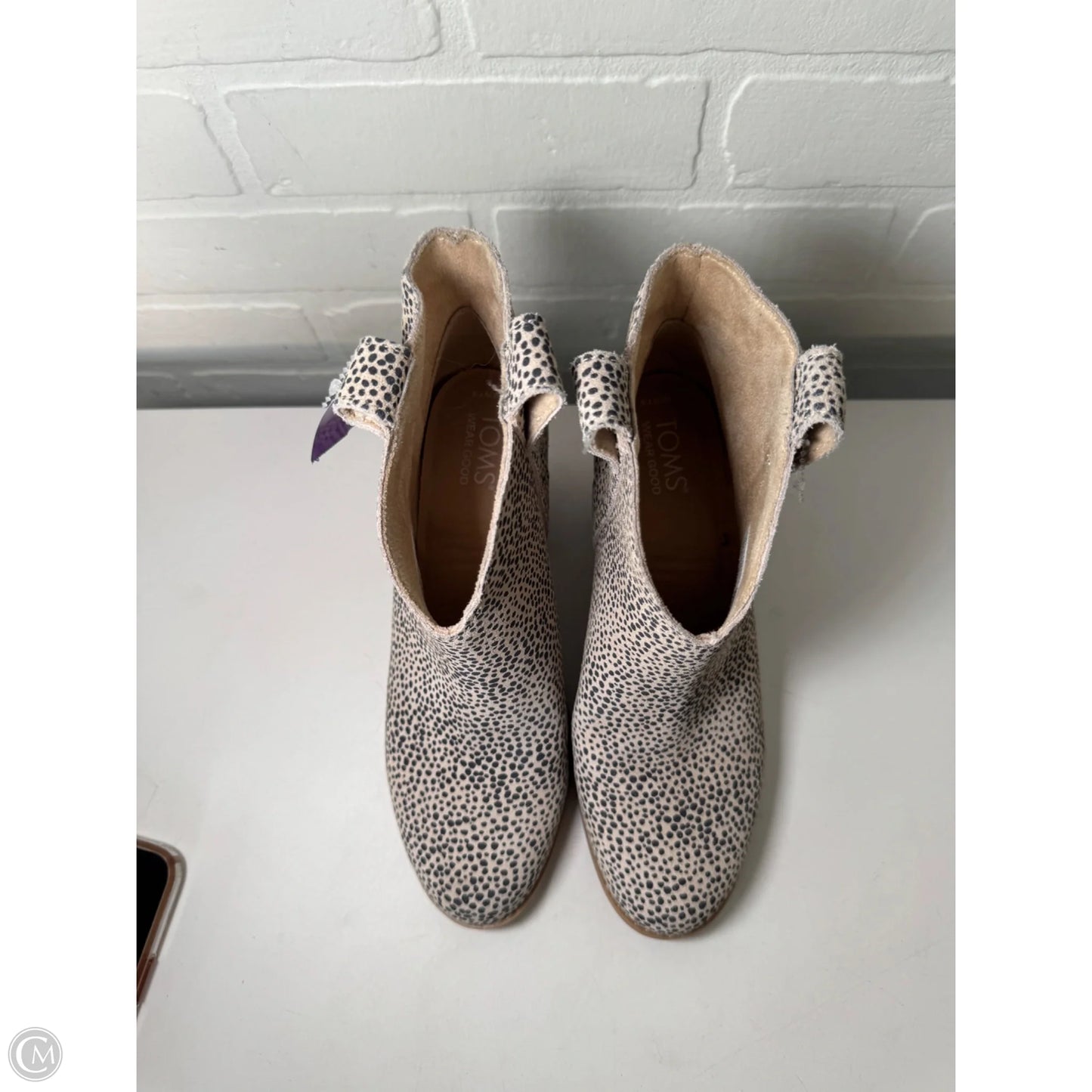Boots Ankle Heels By Toms In Leopard Print, Size: 7.5