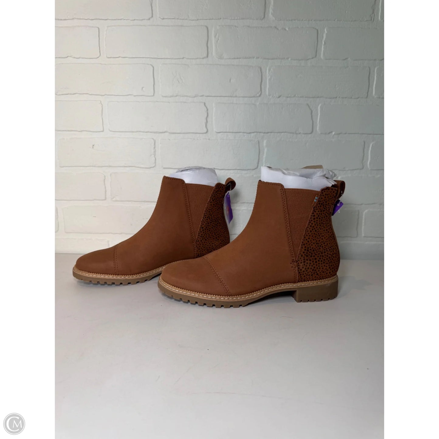 Boots Ankle Flats By Toms In Brown, Size: 6.5