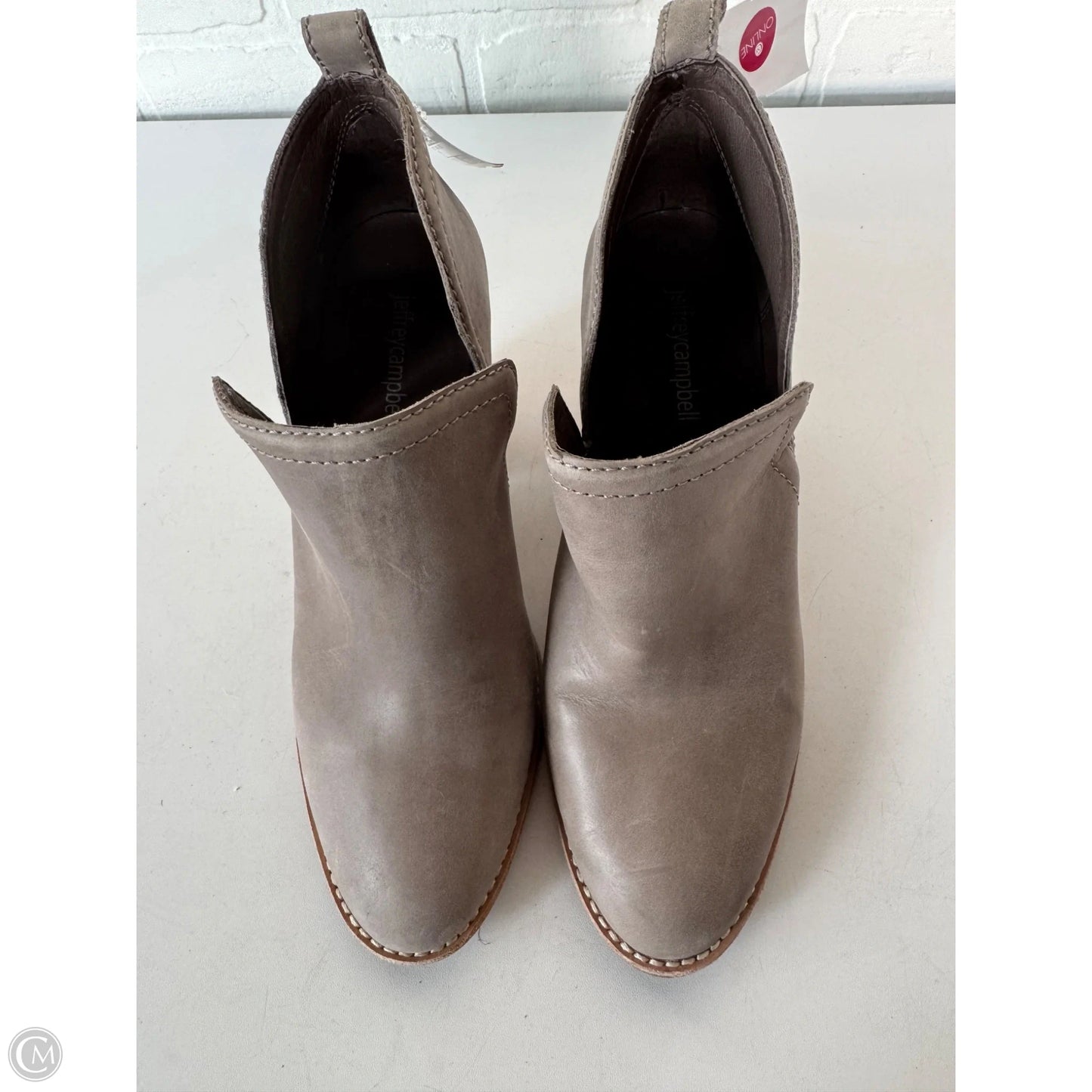 Boots Ankle Heels By Jeffery Campbell In Taupe, Size: 8.5