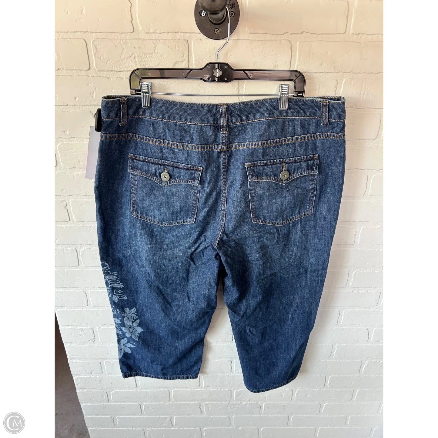 Jeans Cropped By Coldwater Creek In Blue Denim, Size: 18