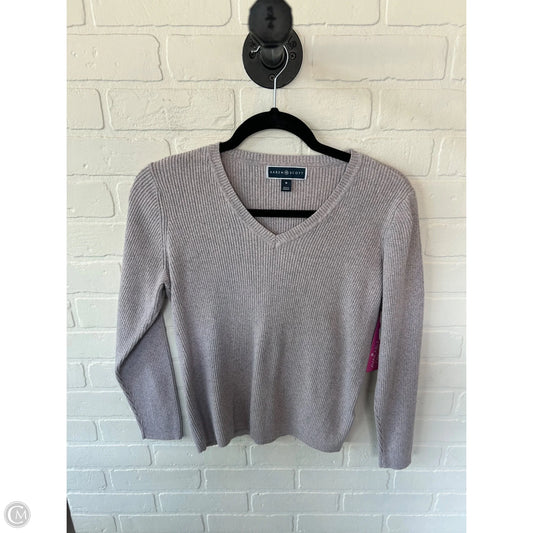 Sweater By Karen Scott In Grey & Pink, Size: M