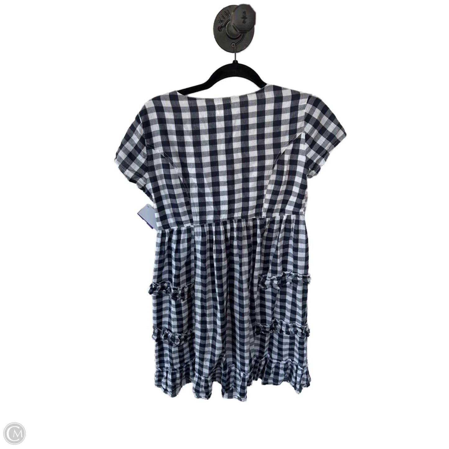 Dress Casual Midi By Cmc In Blue & White, Size: S