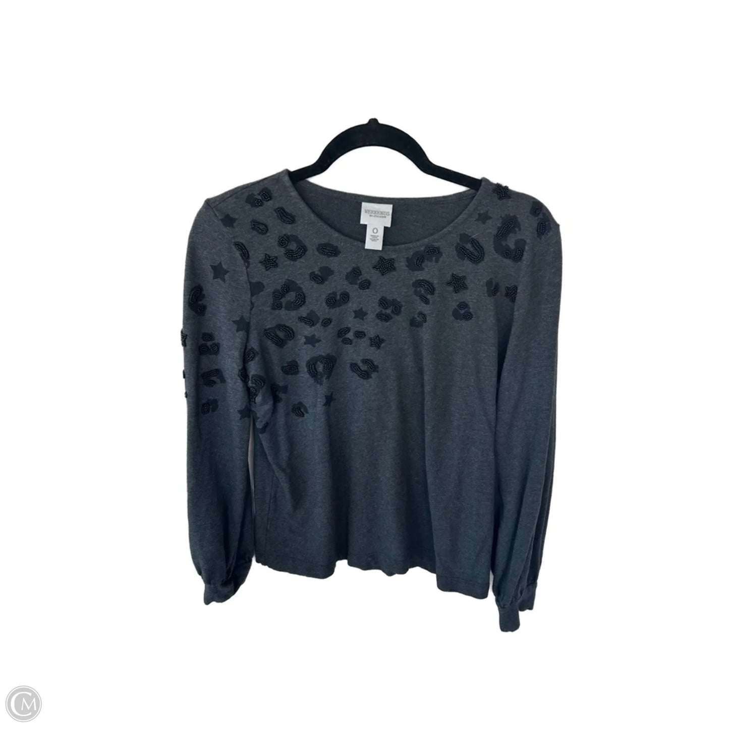 Top Long Sleeve By Chicos In Grey, Size: S