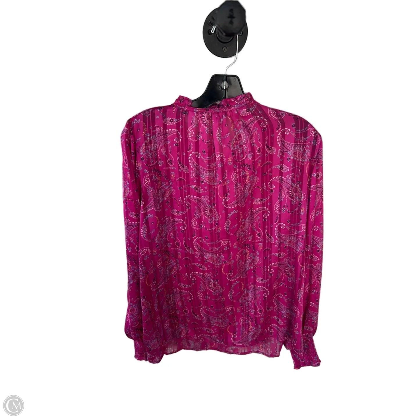 Top Long Sleeve By Cmc In Pink & Yellow, Size: M
