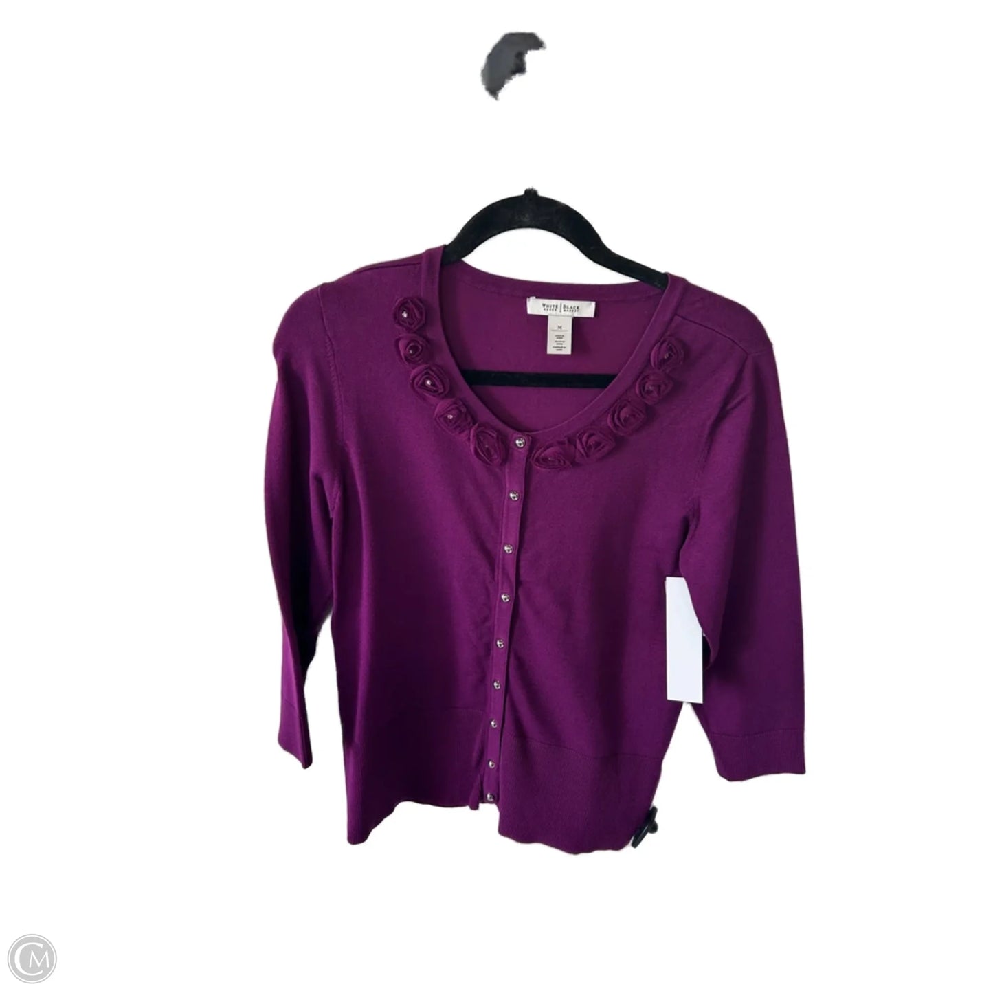 Sweater Cardigan By White House Black Market In Purple, Size: M