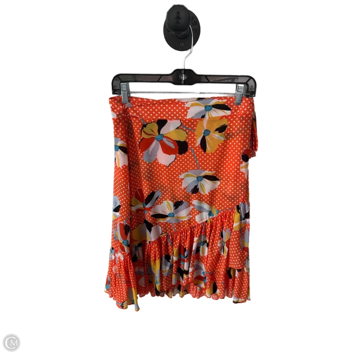 Skirt Mini & Short By Cabi In Orange & White, Size: 8