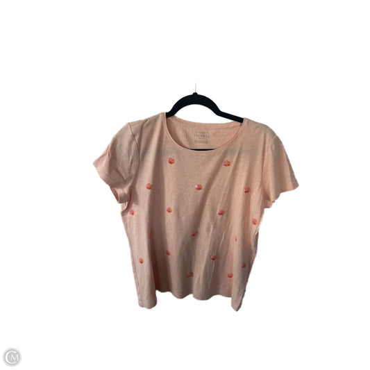 Top Short Sleeve By Talbots In Orange, Size: Lp