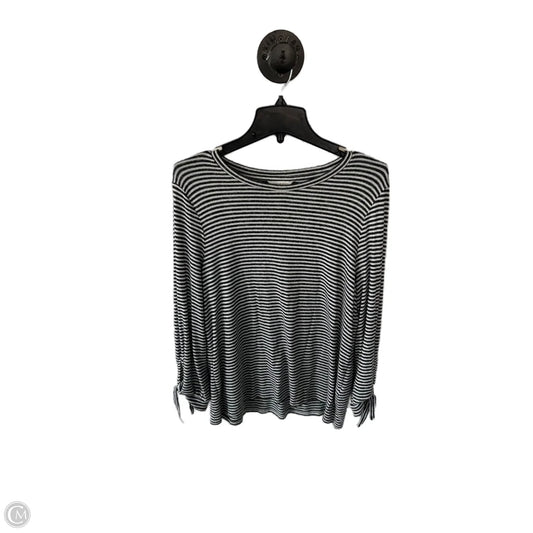 Top Long Sleeve By Lucky Brand In Black & White, Size: L