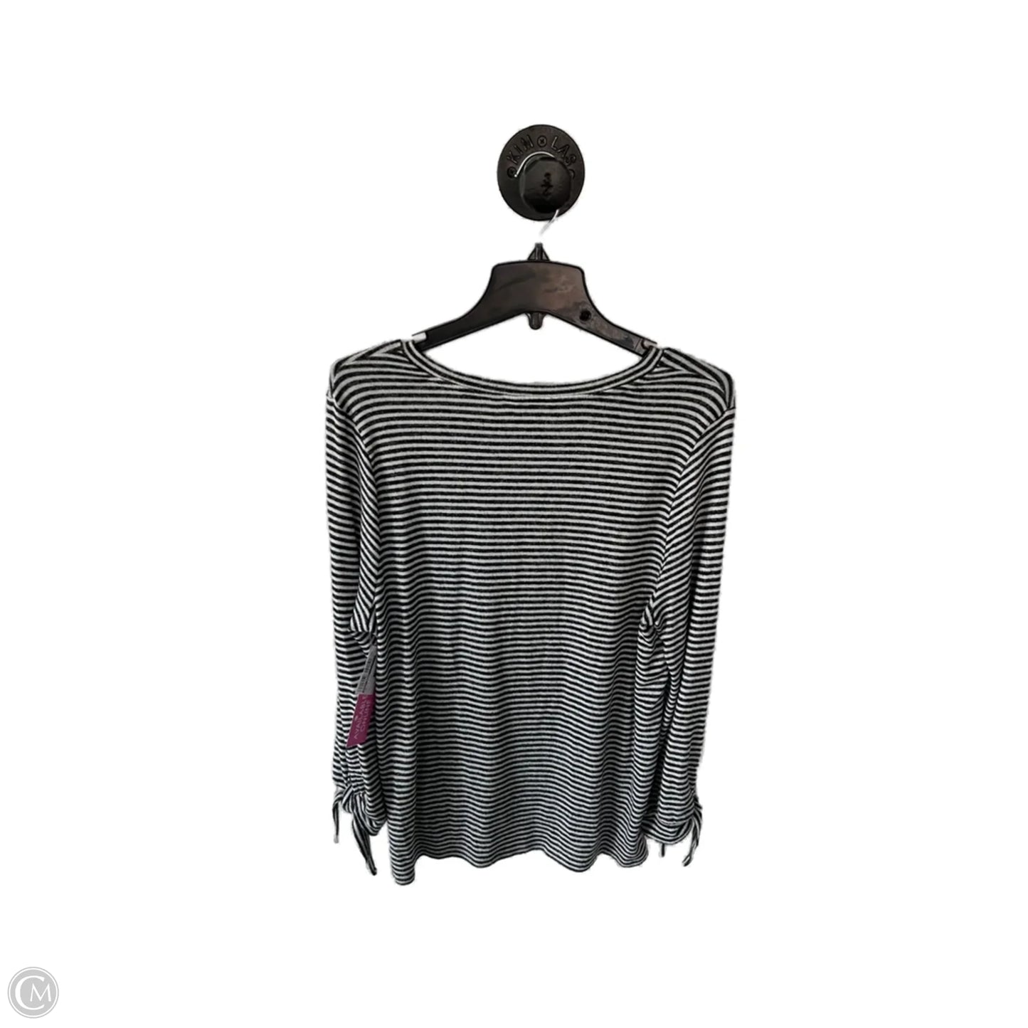 Top Long Sleeve By Lucky Brand In Black & White, Size: L