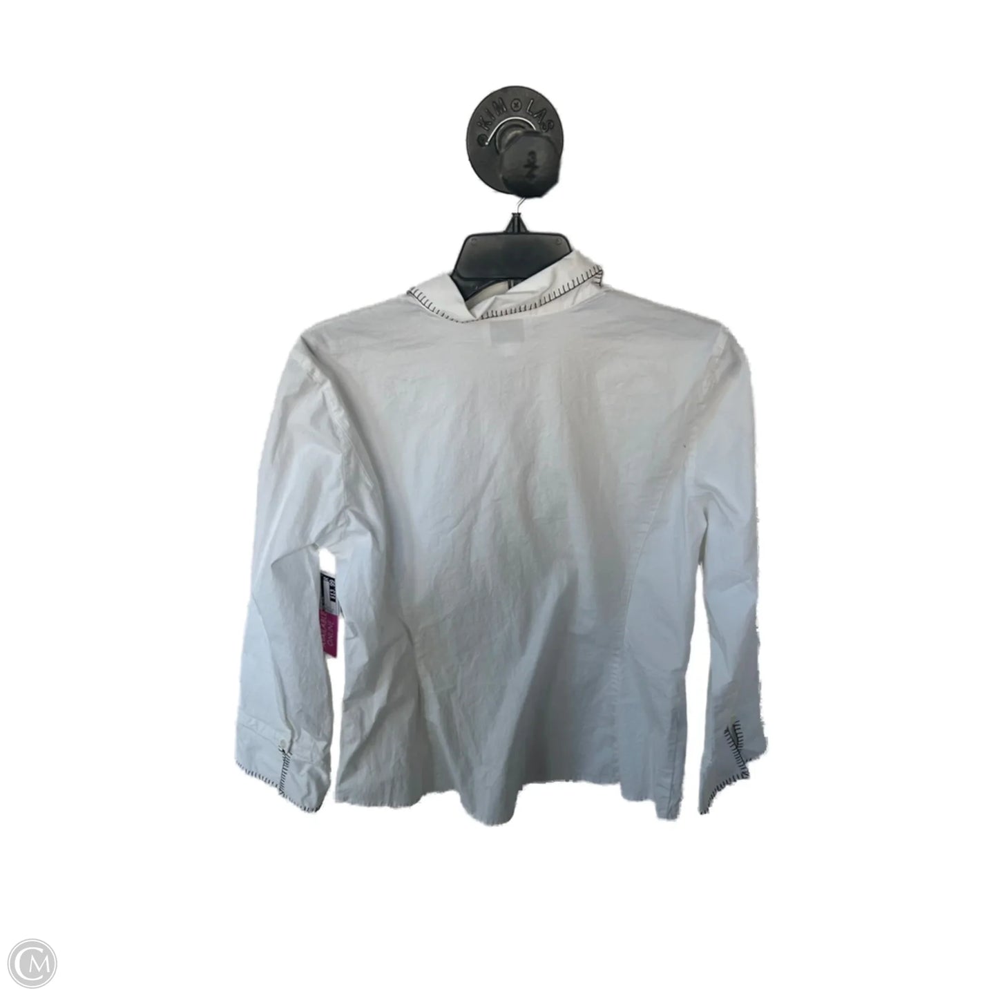 Top Long Sleeve By Ann Taylor In White, Size: L