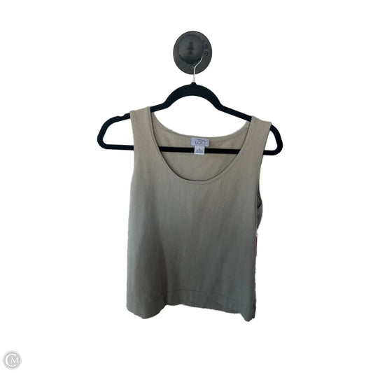 Top Sleeveless By Ann Taylor In Tan, Size: Xl