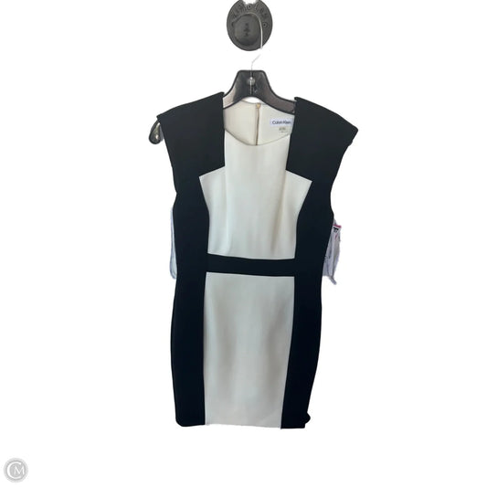 Dress Work By Calvin Klein In Black & White, Size: S