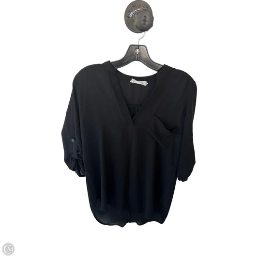 Top 3/4 Sleeve By Clothes Mentor In Black & Blue, Size: Xs