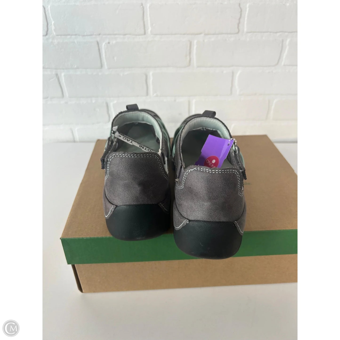 Shoes Flats By Jbu By Jambu In Green & Grey, Size: 9
