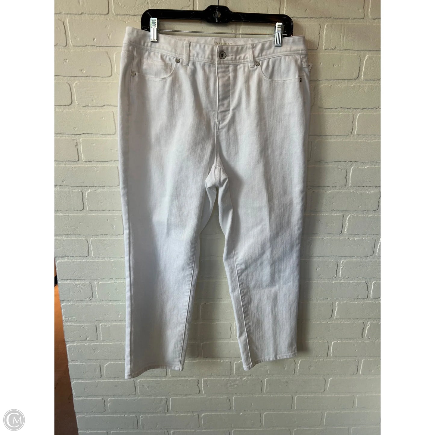 Jeans Straight By Coldwater Creek In White Denim, Size: 14p