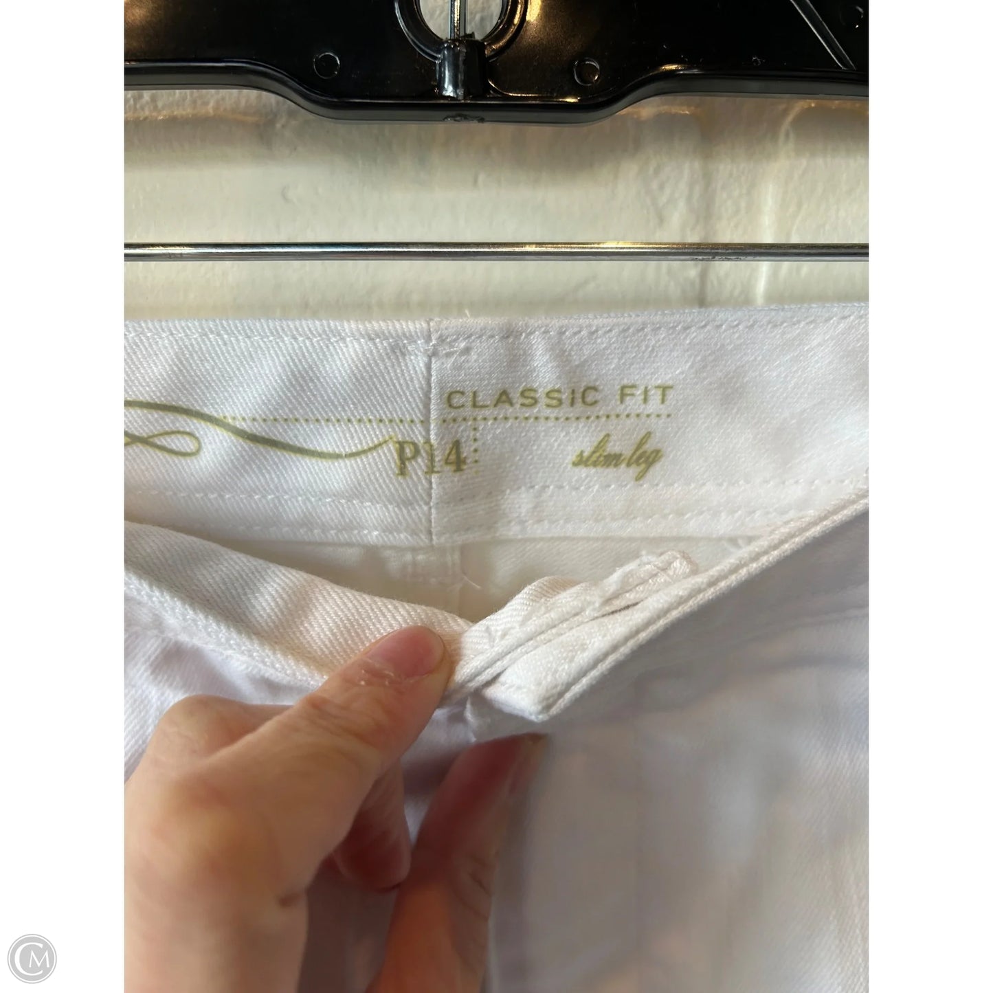 Jeans Straight By Coldwater Creek In White Denim, Size: 14p