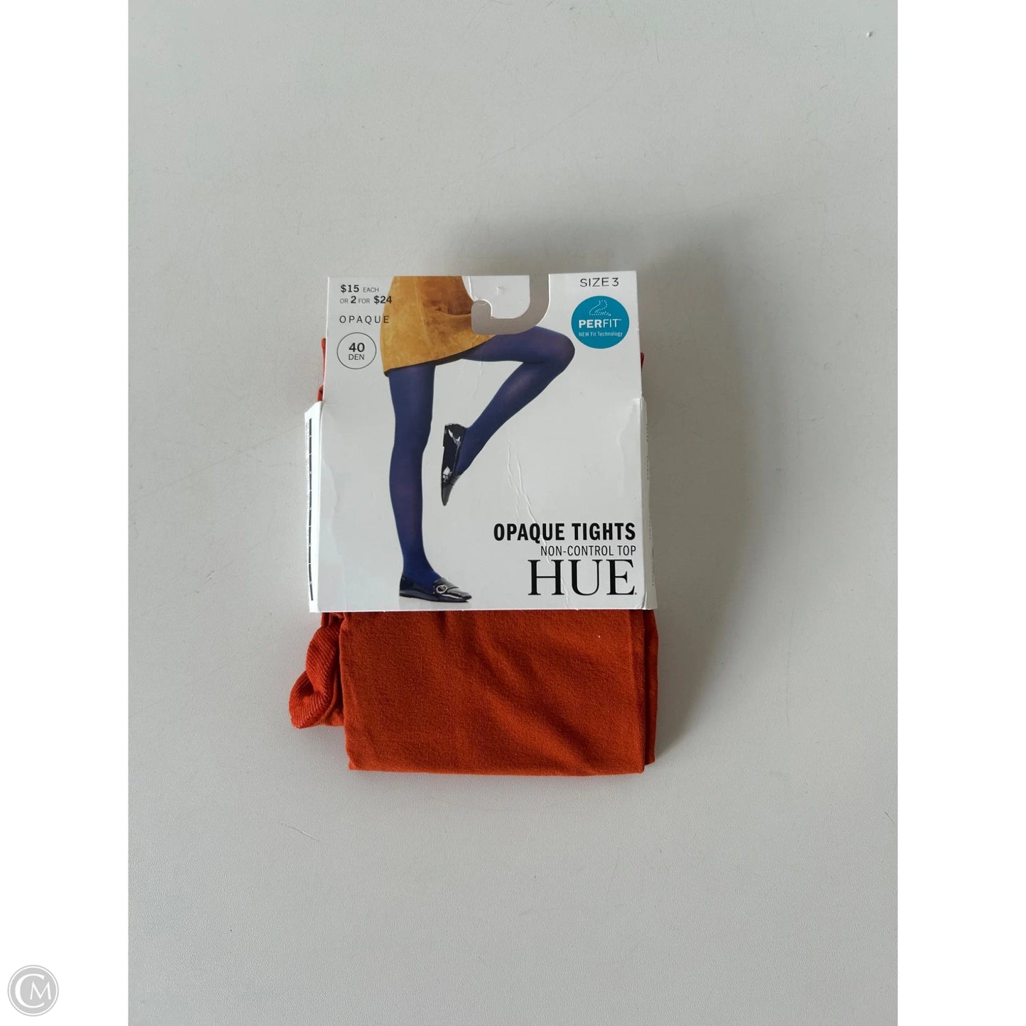 Tights By Hue In Orange, Size: M