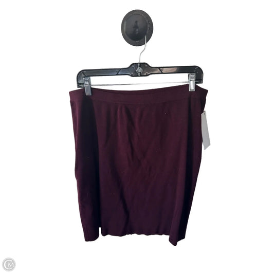 Skirt Midi By Clothes Mentor In Maroon, Size: 12p