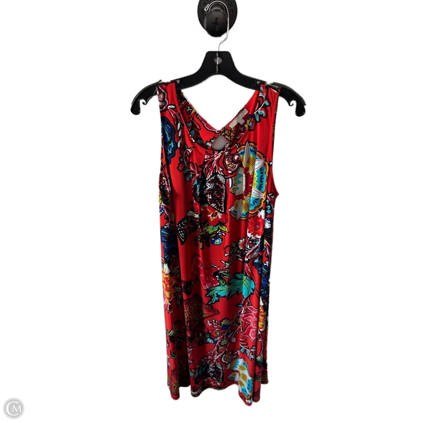 Dress Work By Joan Vass In Orange & White, Size: Xl