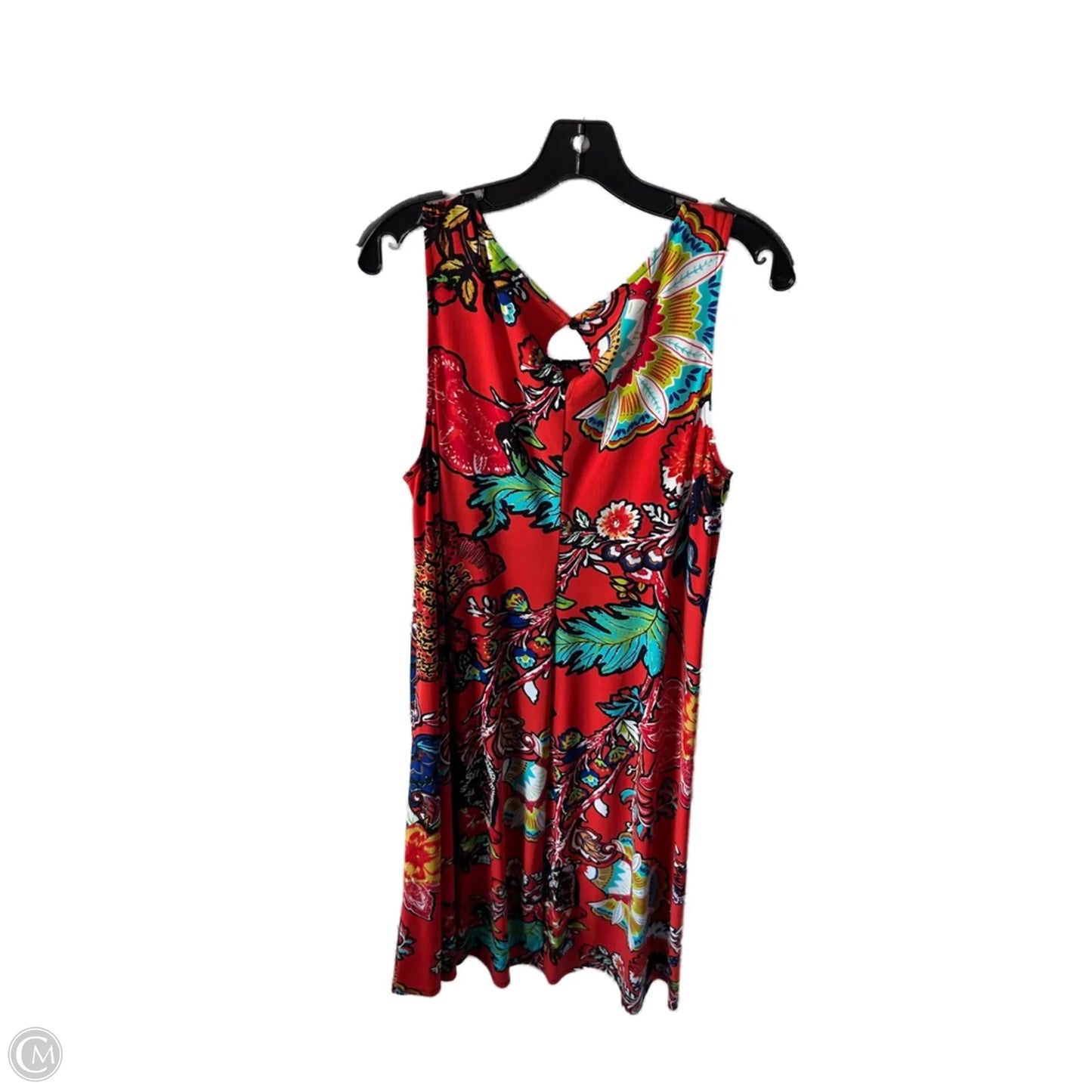 Dress Work By Joan Vass In Orange & White, Size: Xl