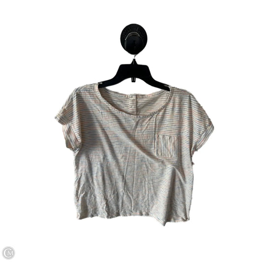 Top Short Sleeve By Talbots In Cream, Size: Xl
