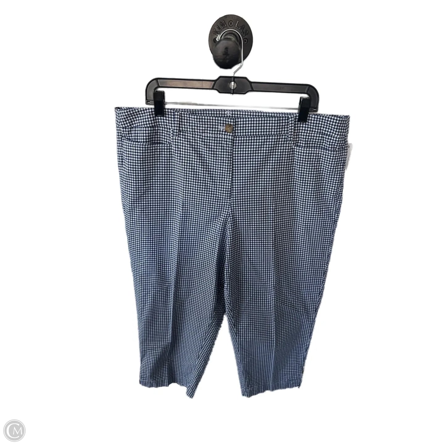 Pants Cropped By Talbots In Blue & White, Size: 16