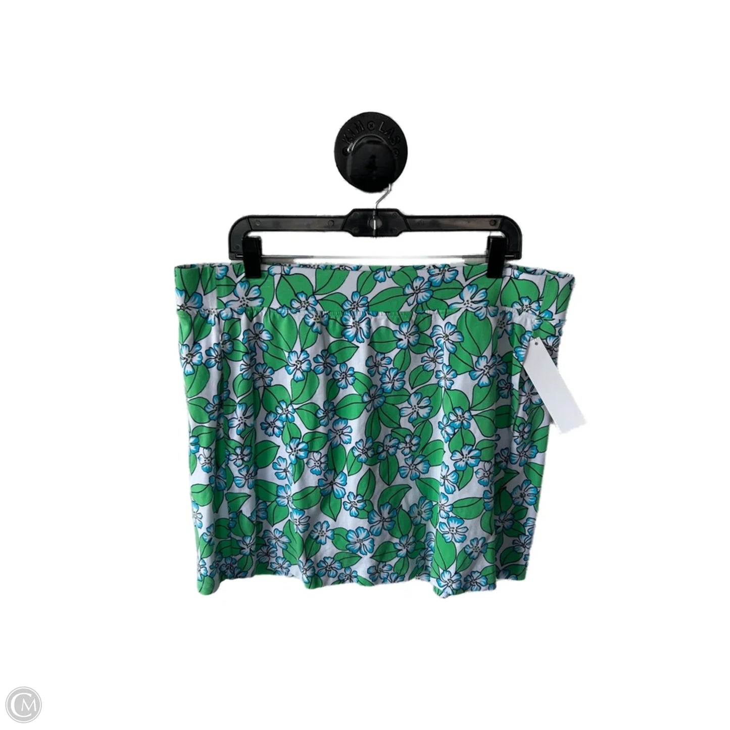 Skort By Talbots In Green & White, Size: 16