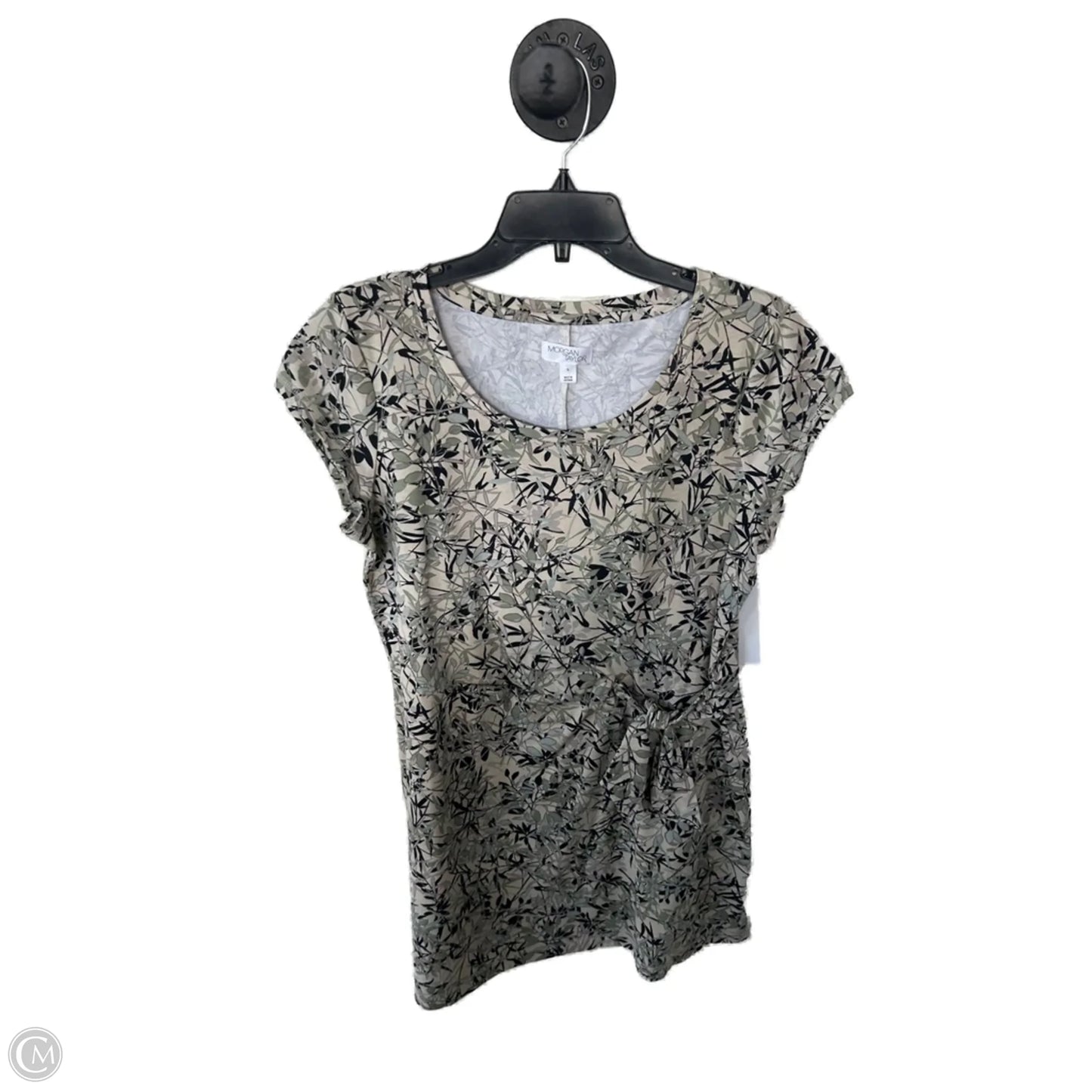 Dress Casual Short By Morgan Taylor In Green & Tan, Size: L