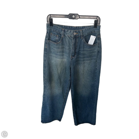 Jeans Wide Leg By Shein In Blue Denim, Size: 10