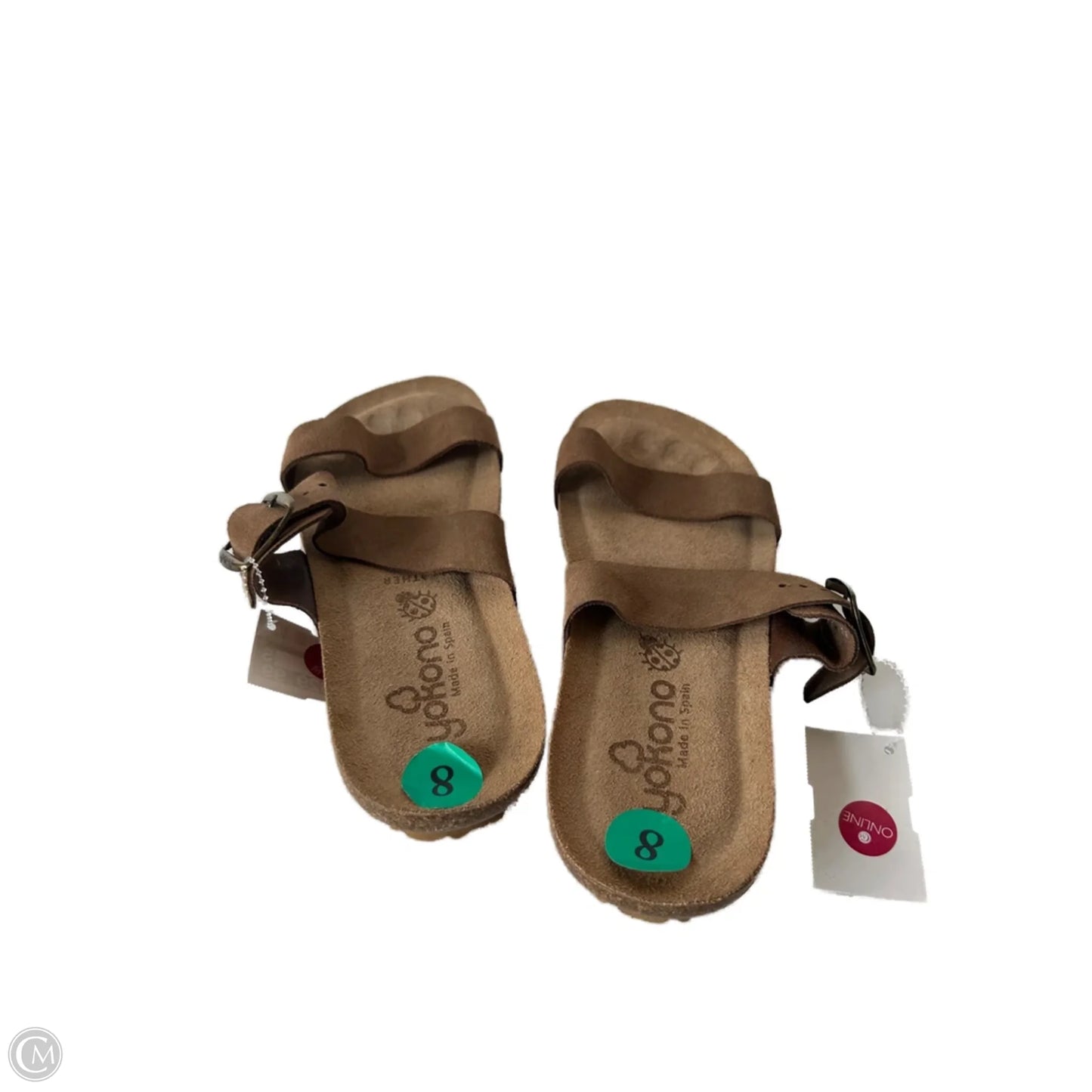 Sandals Flats By Clothes Mentor In Brown, Size: 8