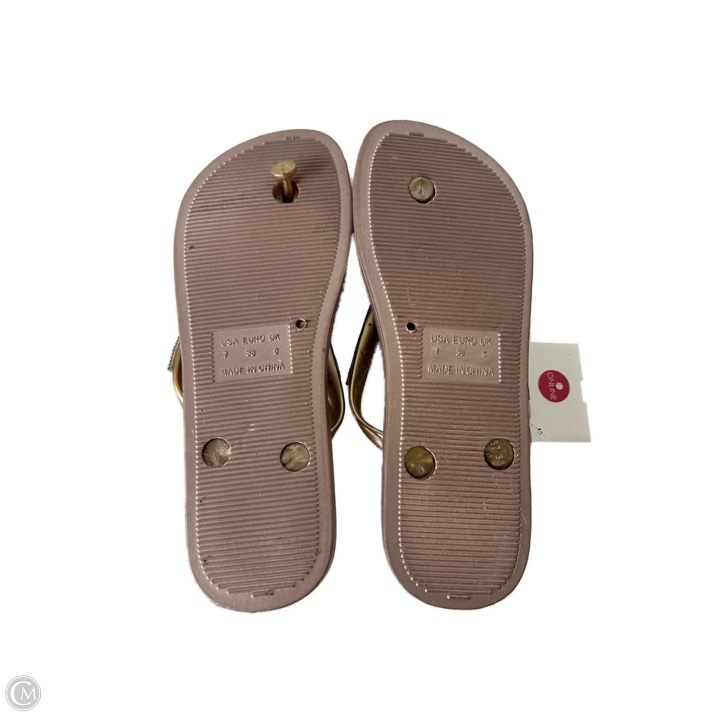 Sandals Flip Flops By Capelli In Taupe, Size: 7