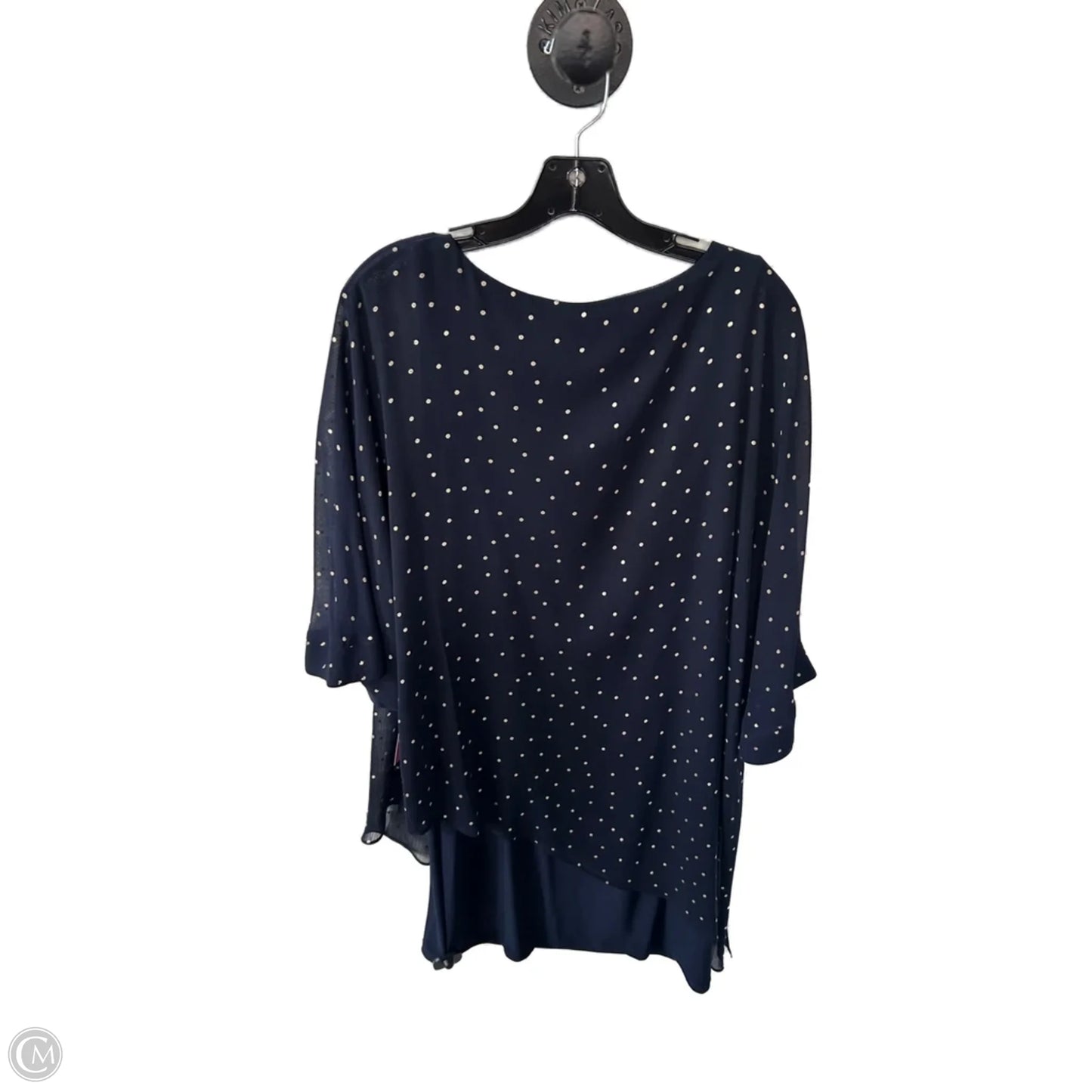 Dress Party Midi By Clothes Mentor In Blue & Gold, Size: M