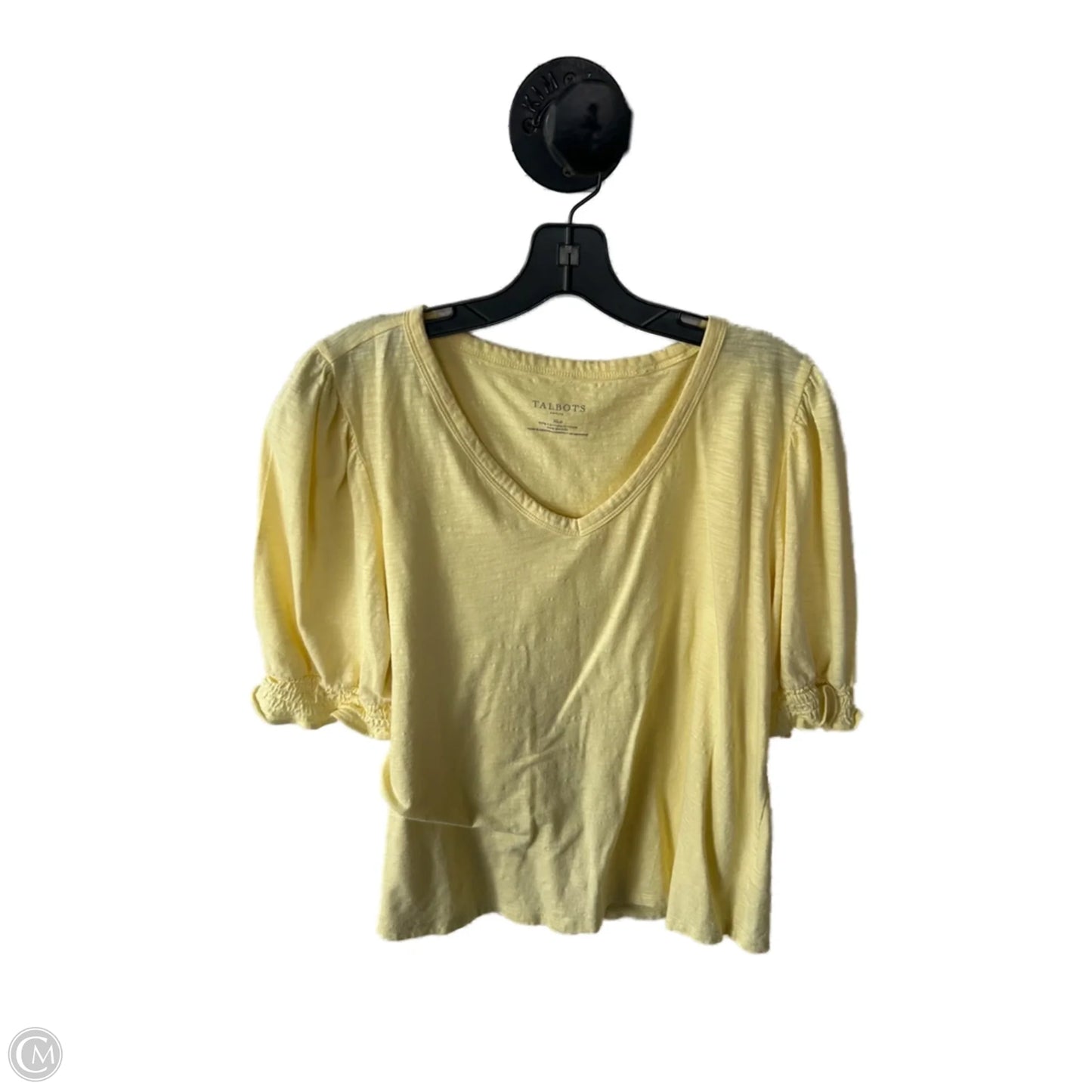 Top Short Sleeve By Talbots In Yellow, Size: Xlp