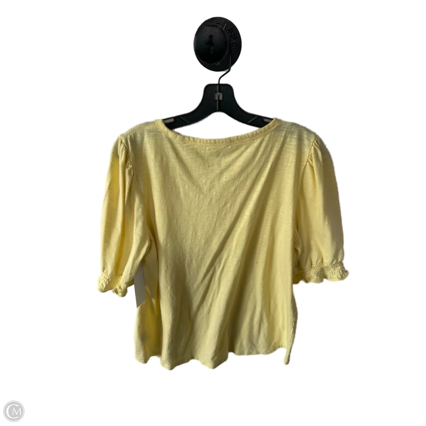 Top Short Sleeve By Talbots In Yellow, Size: Xlp