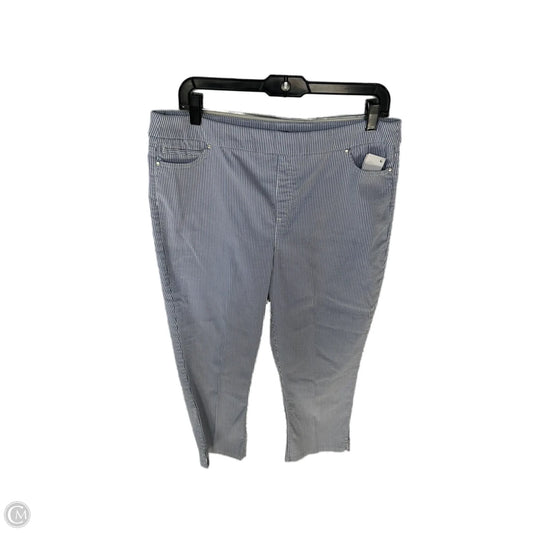 Pants Cropped By Mario Serrani In Blue & White, Size: 16