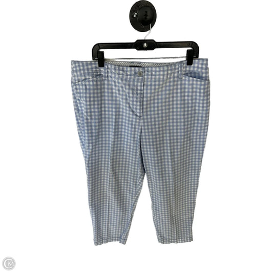 Pants Cropped By Talbots In Blue & White, Size: 16