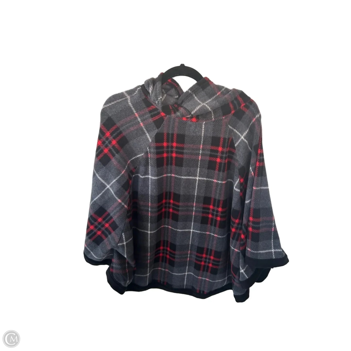 Poncho By Cuddl Duds In Grey & Red, Size: L