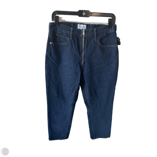 Jeans Straight By Frame In Blue Denim, Size: 10