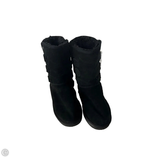 Boots Mid-calf Flats By Cme In Black & Grey, Size: 6