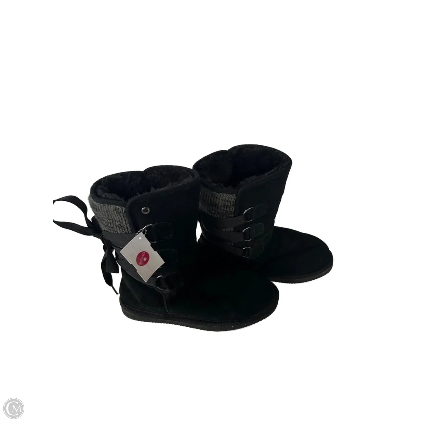 Boots Mid-calf Flats By Cme In Black & Grey, Size: 6
